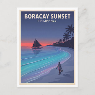 White Beach, Boracay, Philippines Malay Postcard