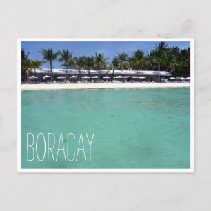 white beach boracay waters postcard