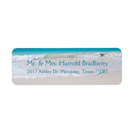 White Beach Return Address Label