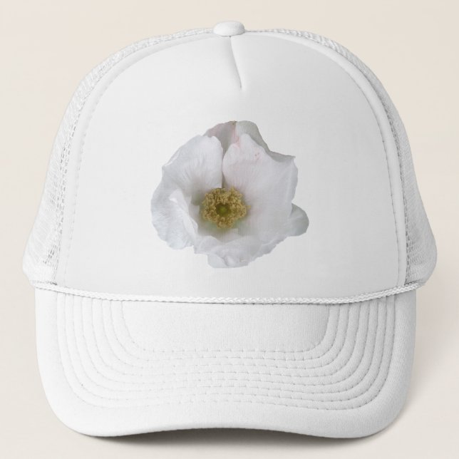 White Beach Rose Apparel Items Trucker Hat (Front)