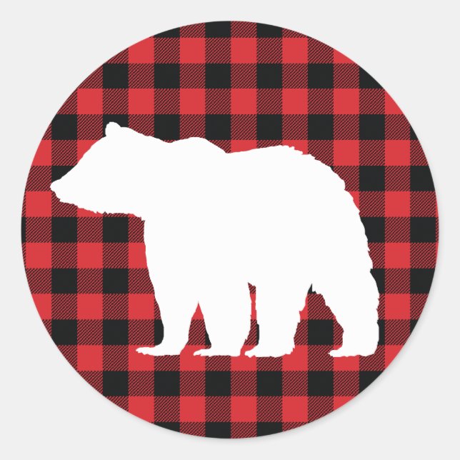 White Bear Buffalo Check Stickers (Front)