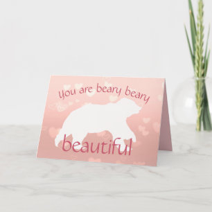 White Bear Silhouette Greeting Card