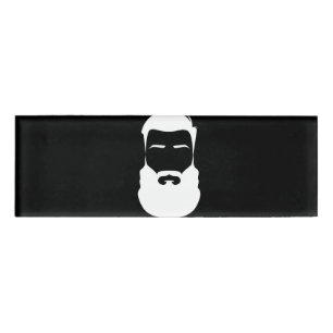 White Beard Name Tag