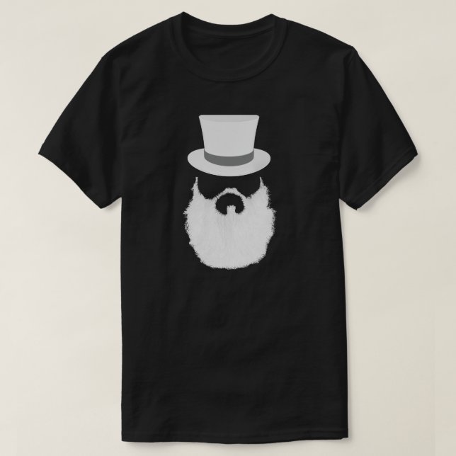 White Beard Style T-Shirt (Design Front)