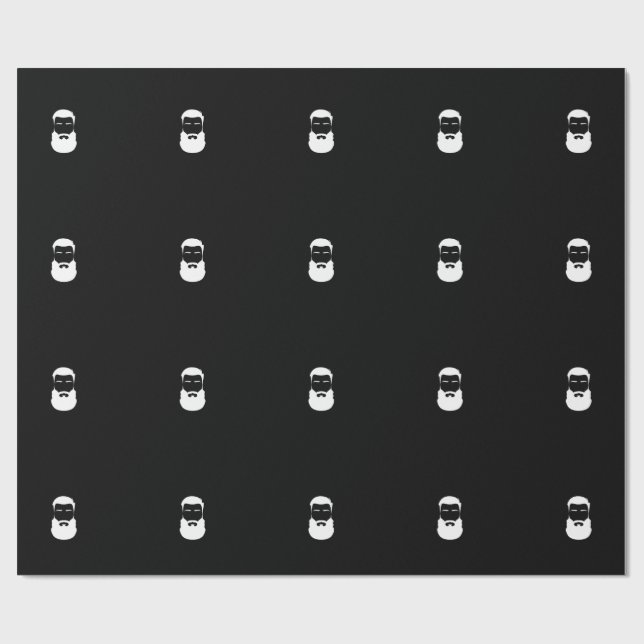 White Beard Wrapping Paper (Flat)