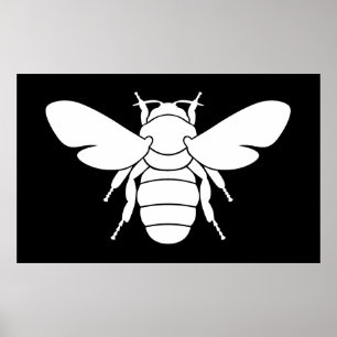 White Bee Art Print