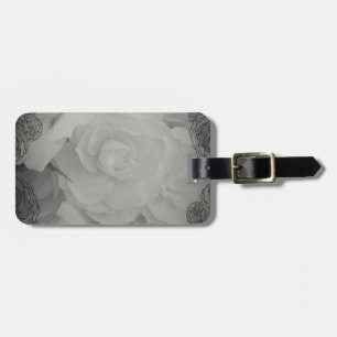 White Begonia Luggage Tag