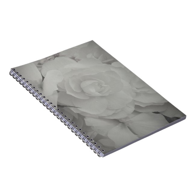 White Begonia Notebook (Right Side)
