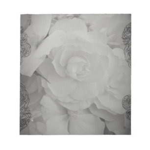 White Begonia Notepad