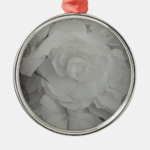 White Begonia Ornament