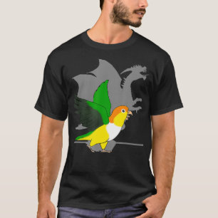 White Bellied Caique Dragon Shadow Funny Screaming T-Shirt