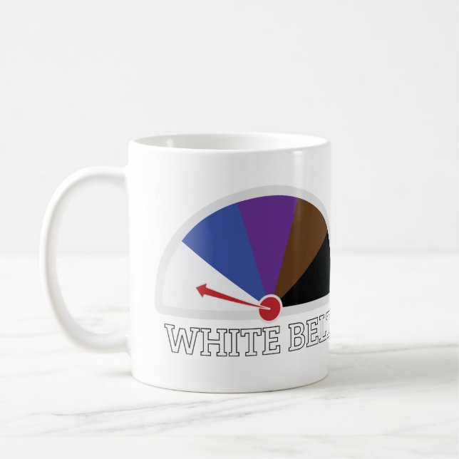 White Belt Jiu Jitsu Coffee Mug (Left)