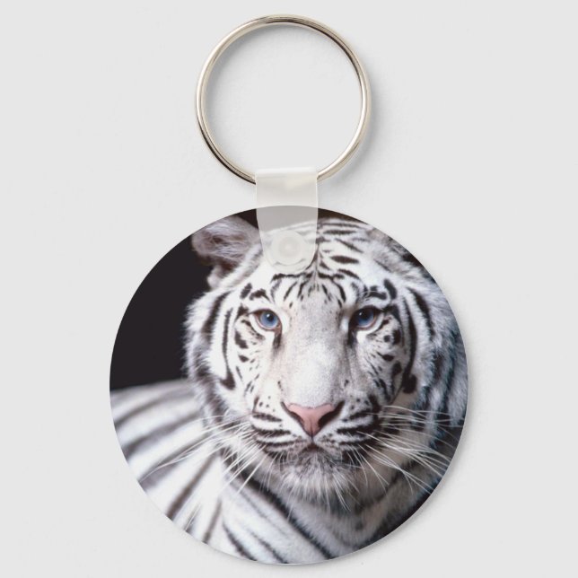 White Bengal Tiger Keychain (Front)