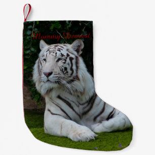 White Bengal Tiger Small Christmas Stocking