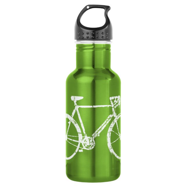 white bicycle 532 ml water bottle (Front)
