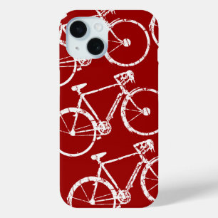 white bicycle iPhone 15 case