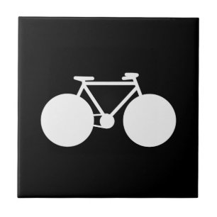 white bicycle modern design tile