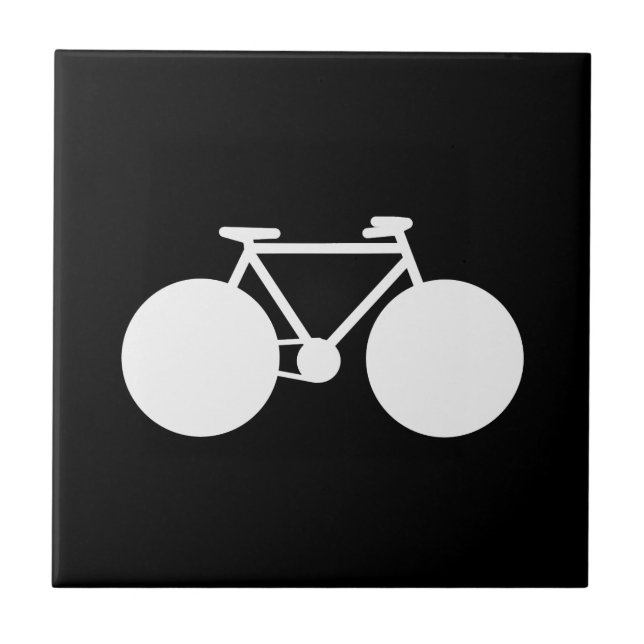white bicycle modern design tile (Front)