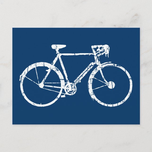 white bicycle postcard (Front)