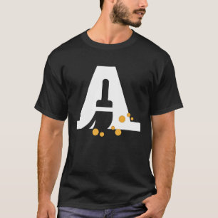 White Big Letter A Alphabet A Capital Initial Spel T-Shirt