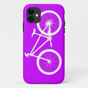White Bike on Purple iPhone 11 Case