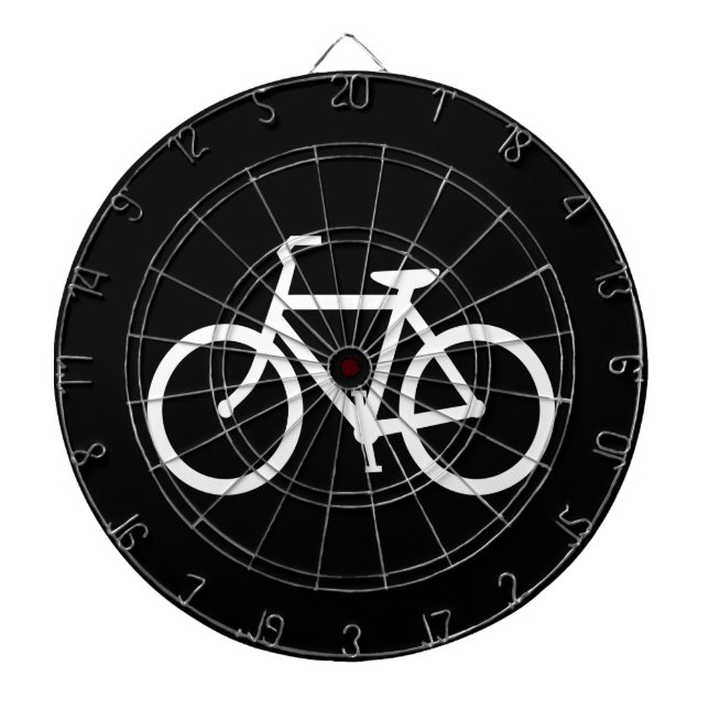 White Bike Route Dartboard (Front)