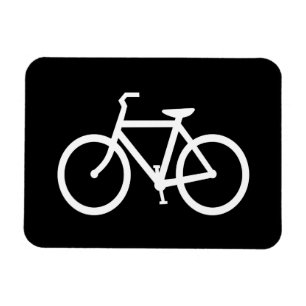 White Bike Route Magnet