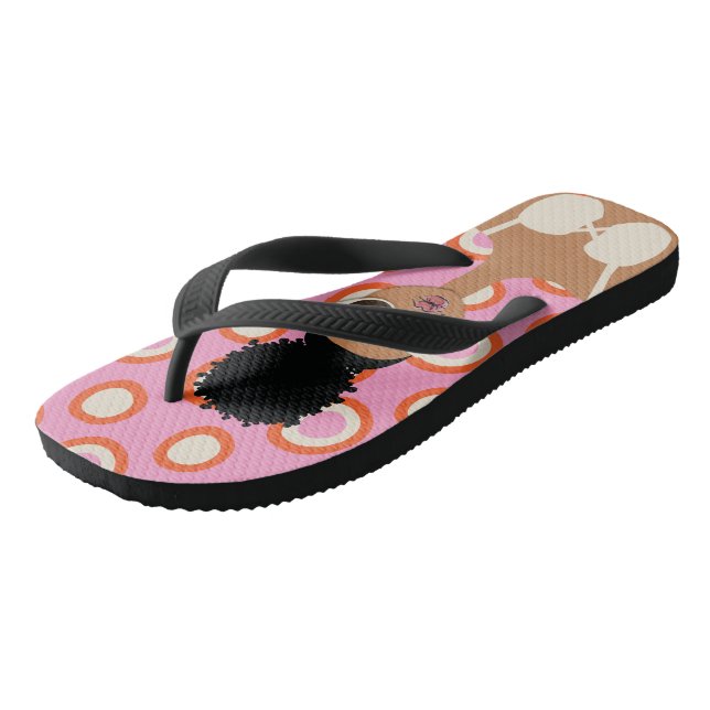 White Bikini Flip Flops (Angled)