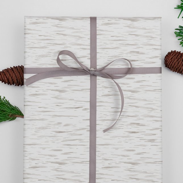 White Birch Bark Woodgrain Tree Texture Christmas Wrapping Paper (White Birch Bark Woodgrain Tree Texture Christmas Wrapping Paper)