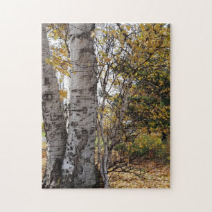 White Birch in Autumn Jigsaw Puzzle
