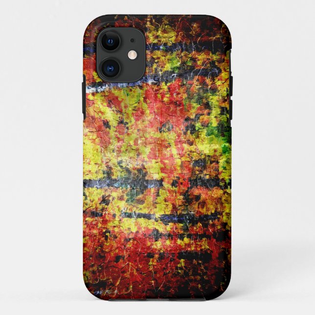 White Birch Tree Abstract Painting In Autumn Case-Mate iPhone Case (Back)