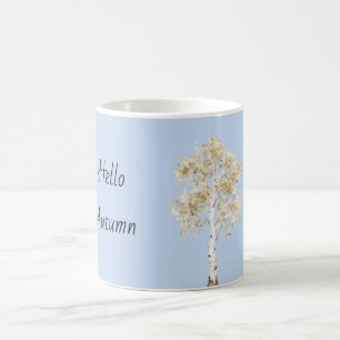 White Birch Tree Autumn Coffee Mug