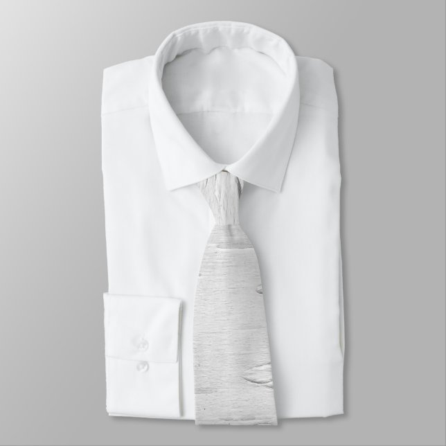 White Birch Tree Design Tie (Tied)