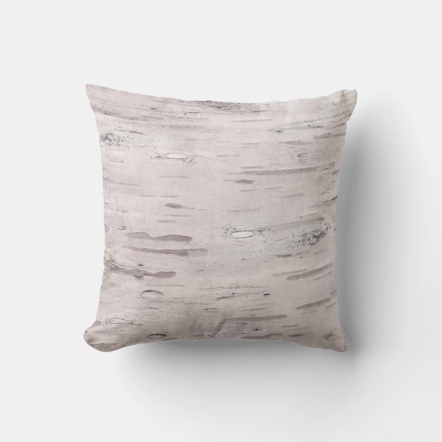 White Birch Tree Wood Rustic Barn Cushion (Front)