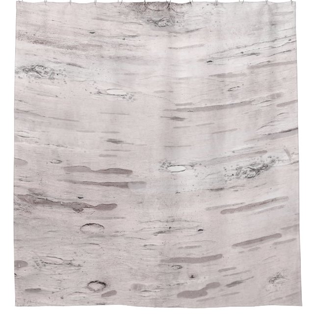 White Birch Tree Wood Rustic Barn Shower Curtain (Front)