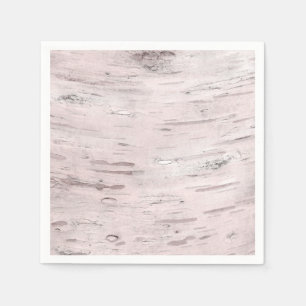 White Birch Tree Wood Rustic Barn Wedding Party Napkin