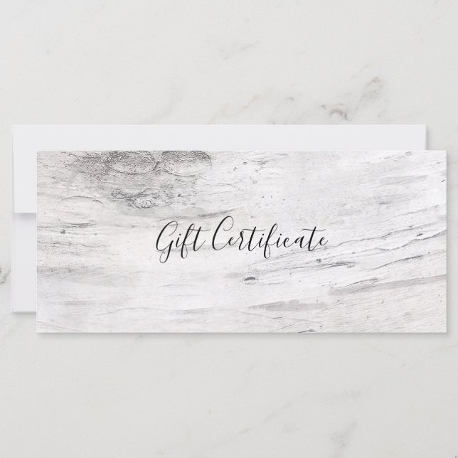 White Birch Tree Wood Rustic Farm Gift Certificate (Front)