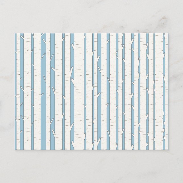 White Birch Trees Custom Postcard (Front)