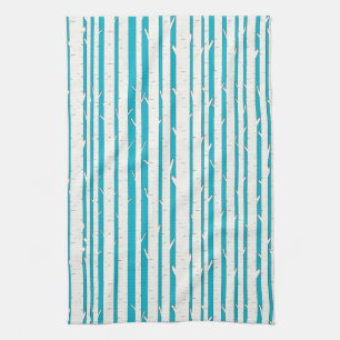 White Birch Trees Tea Towel