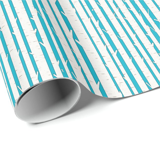 White Birch Trees Wrapping Paper (Roll Corner)
