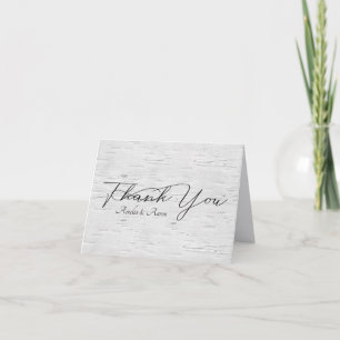 White Birch Wedding Thank You Card