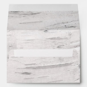 White Birch Wood Rustic Barn Country Wedding Envelope