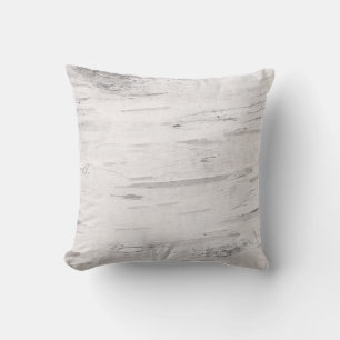 White Birch Wood Rustic Country Farmhouse Barn Cushion