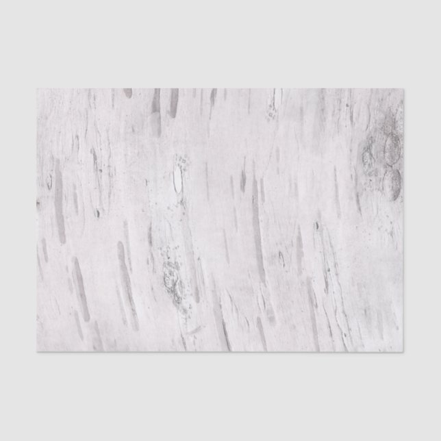 White Birch Wood Rustic Country Farmhouse Barn Tissue Paper (Front)