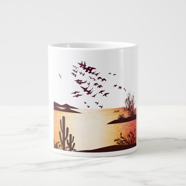 White Bird Design Mug | Cute Nature Coffee Cup (Front)
