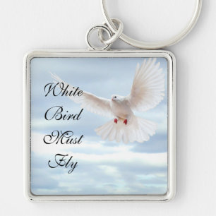 White Bird Key Ring
