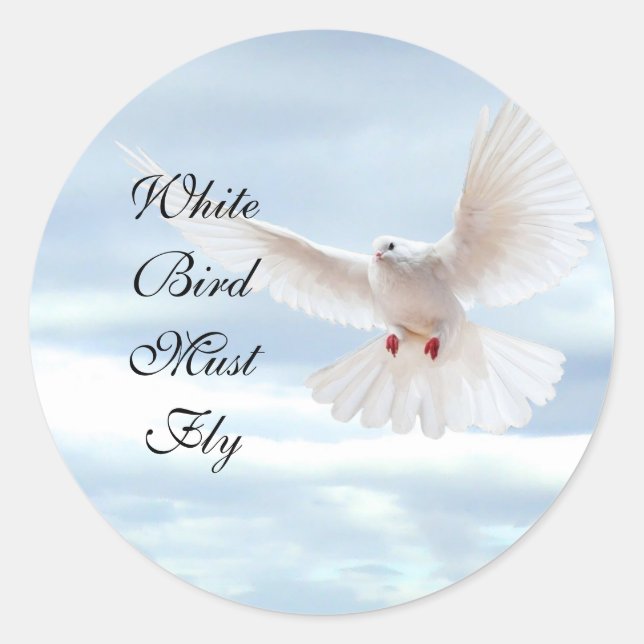 White Bird Sticker (Front)