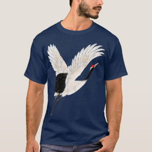 White Bird Watching Snow Crane Bird Photographer  T-Shirt