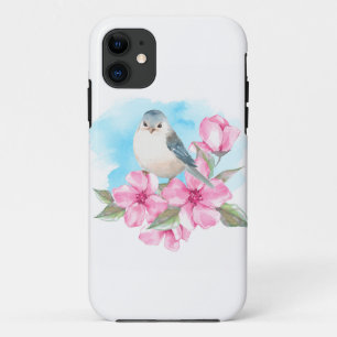 White bird. Watercolor spring iPhone 11 Case