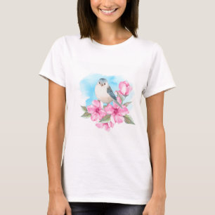 White bird. Watercolor spring T-Shirt